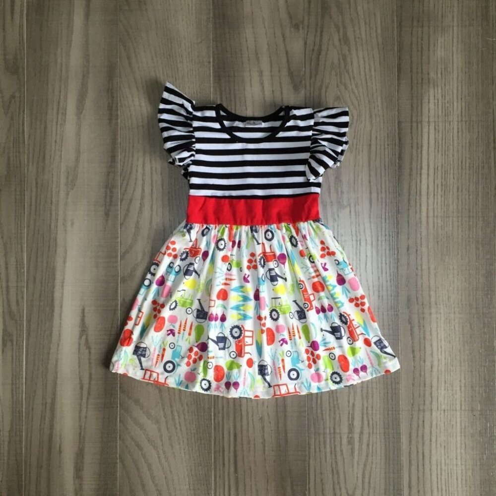 Girls Boutique Farm print dress